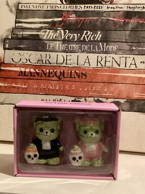 Frankenstein Bear Halloween Salt & Pepper Shakers